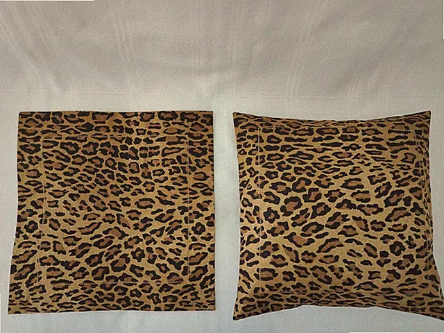 2 RALPH LAUREN ARAGON LEOPARD TOSS PILLOW COVER SHAMS (16x16 inch) New