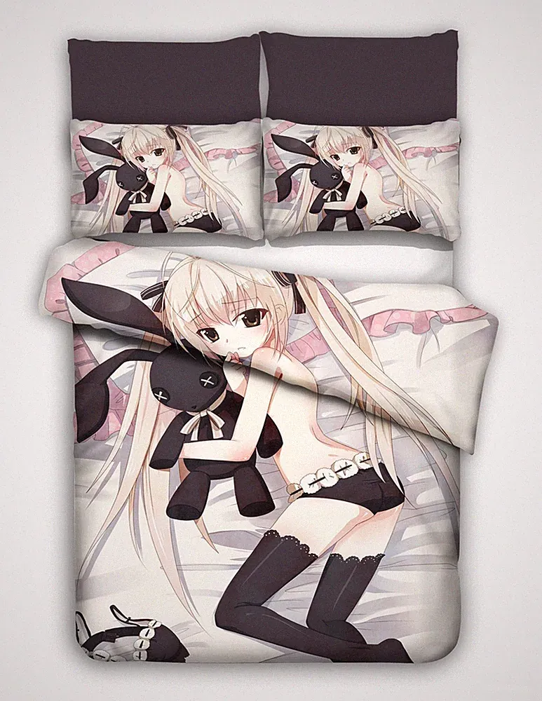 3D Shoujo Anime Pattern Quilt Cover Set Bedding Sets Pillowcases 64