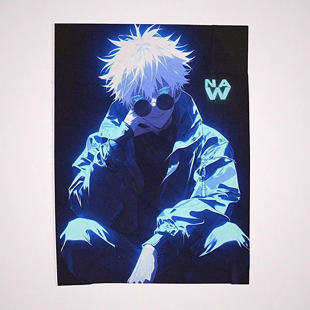 Anime Jujutsu Kaisen Gojo Satoru Portrait Fleece Blanket