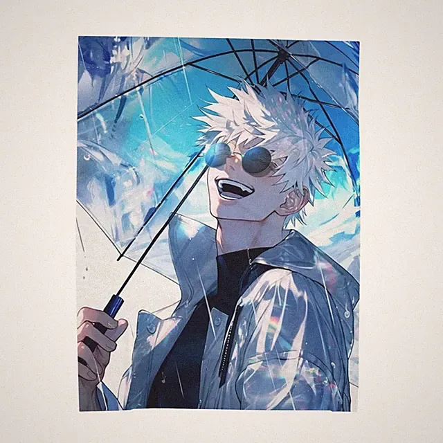 Anime Jujutsu Kaisen Gojo Satoru Smile Fleece Blanket