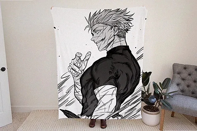 Anime Jujutsu Kaisen Gojo Strongest Sorcerer Fleece Blanket