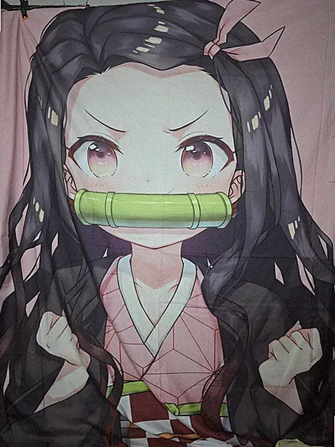 Anime Nezuko Twin Bedset- Zip Up Duvet Cover And 2 Pillow Cases