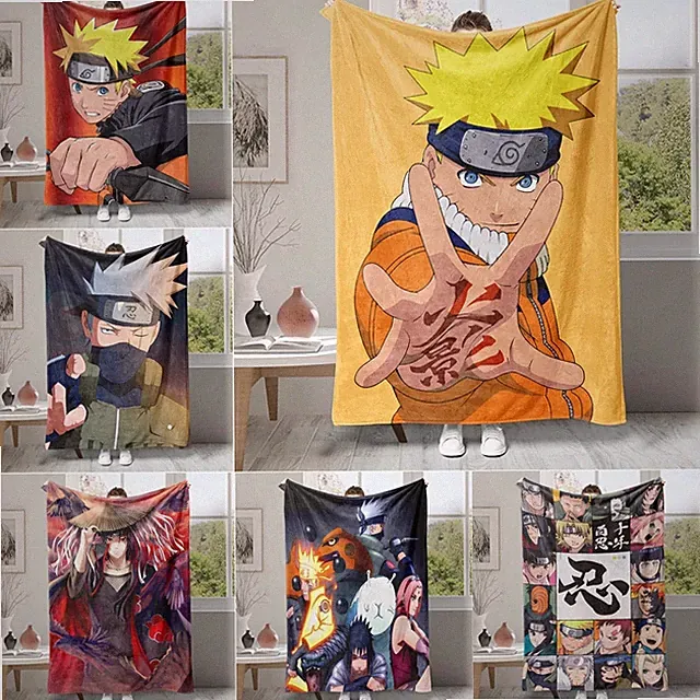 Anime Ninja Hero Flannel Blanket – Soft Cozy Throw