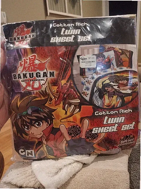 Bakugan Battle Brawlers Twin Bedding Set (2009) Open Package