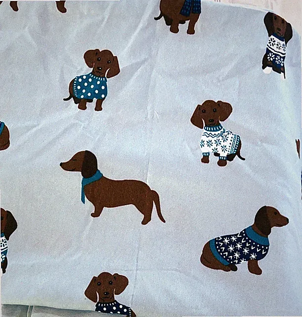 Dachshund Sheet Set Twin XL Blue by Modern Southern Home Microfiber NEW