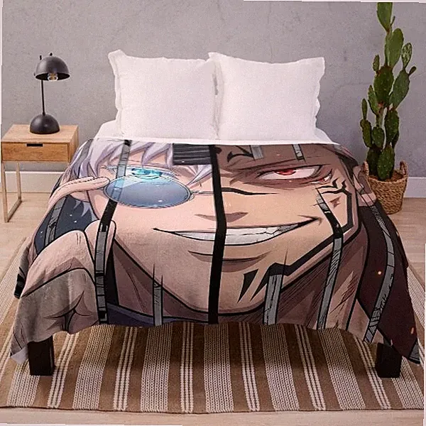 Enemy Gojo Anime Freece Blanket Gift For Friends