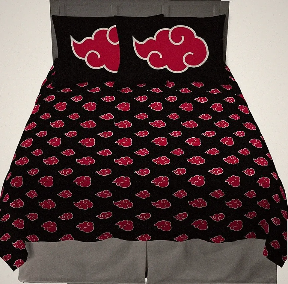 Franco Naruto Akatsuki Anime Bedding Super Soft Queen (U.S. Standard)