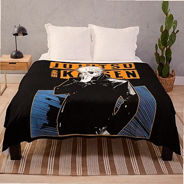 Gojo Saturo Anime Freece Blanket Gift For Friends