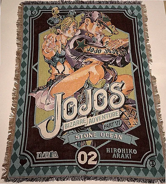 🔥JoJo’s Bizarre Adventure Tapestry Anime Woven Throw Blanket Wall Art 5ftX6ft