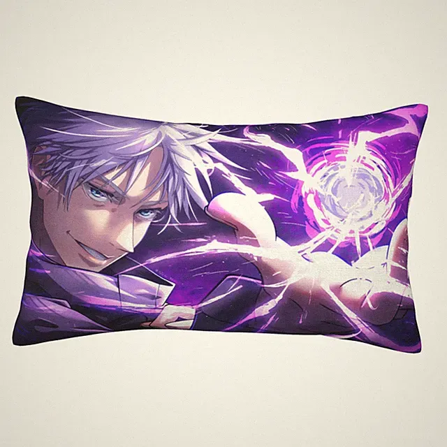 Jujutsu Kaisen Gojo Anime Velvet Pillowcase Bed Soft Pillow Cover Zipper 3 Sizes