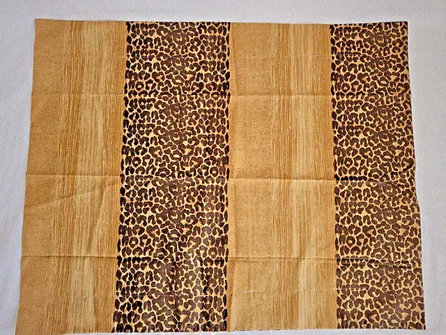 Leopard Print Pillow Shams Vintage Dan River Flanged STD Pair of 2