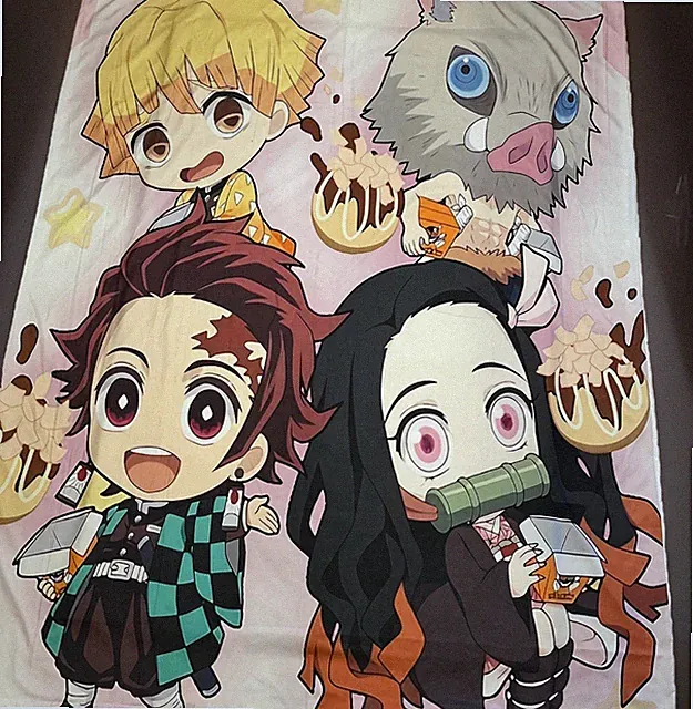 Naruto Anime Soft Duvet Cover Zippered Colorful Bedding Throw Blanket Cover New