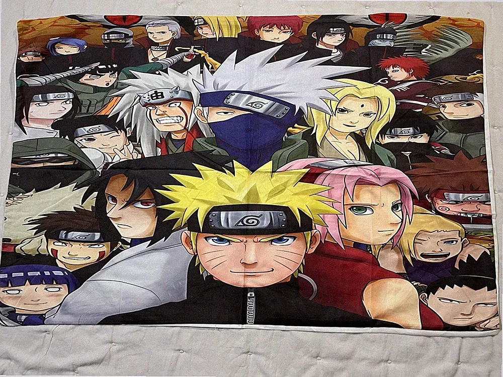 Naruto Bedding Set Duvet Cover Sets FULL Size 79x90 Two Shams Anime New