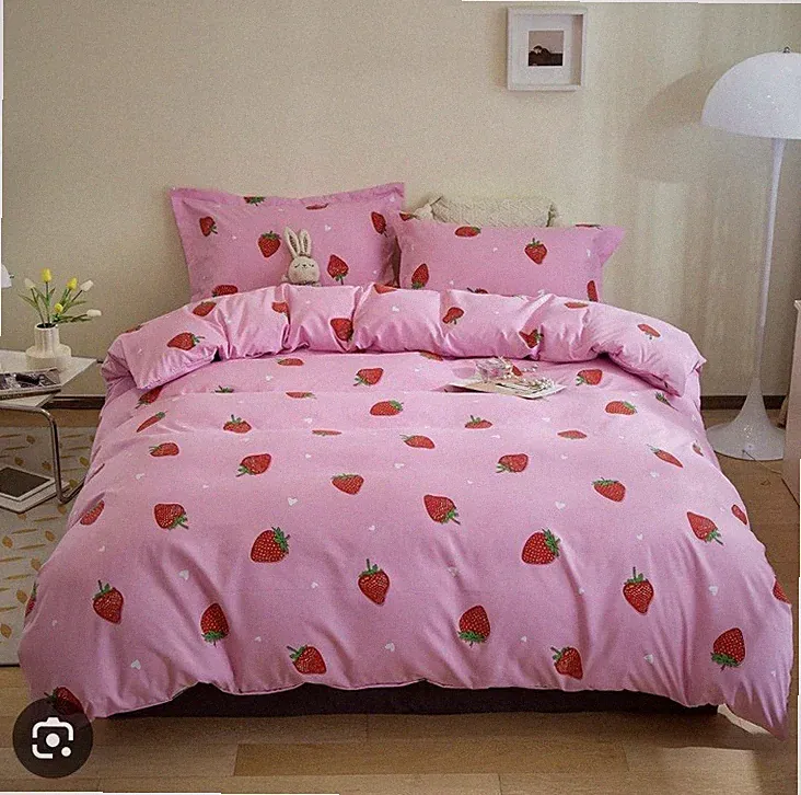 NEW AOJIM KIDS BEDDING JAPANESE STYLE TWIN 3PC Set Anime Adult Pink STRAWBERRY