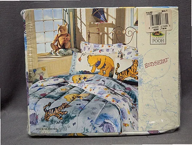 NEW Vintage 1998 Classic Pooh TWIN Bed Skirt Only *Four Seasons*50% C. 50% Poly.
