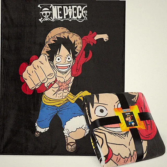 One Piece Fleece Throw Blanket Soft Cozy Anime Blanket for Bed or Couch Trave...