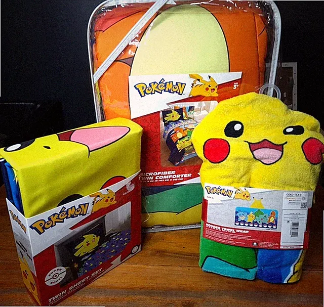 Pokémon Pikachu Twin Kids Bed Set Comforter Fitted Flat Sheets Pillowcase Towel
