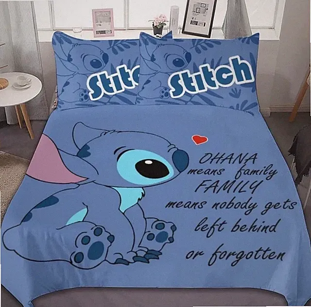 Stitch Kids Bedding Cartoon Cute Stitch Duvet Cover Anime Bedding Sets