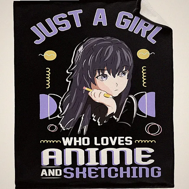 Stylish Anime Theme Throw Blanket - Perfect for Bed and Sofa